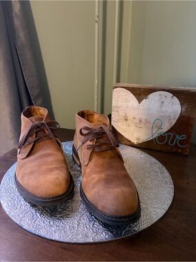 Vionic Tan Brown Leather Lace Up Boots